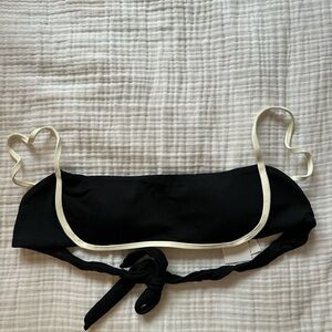 NWT L*Space Black and White Bikini Top